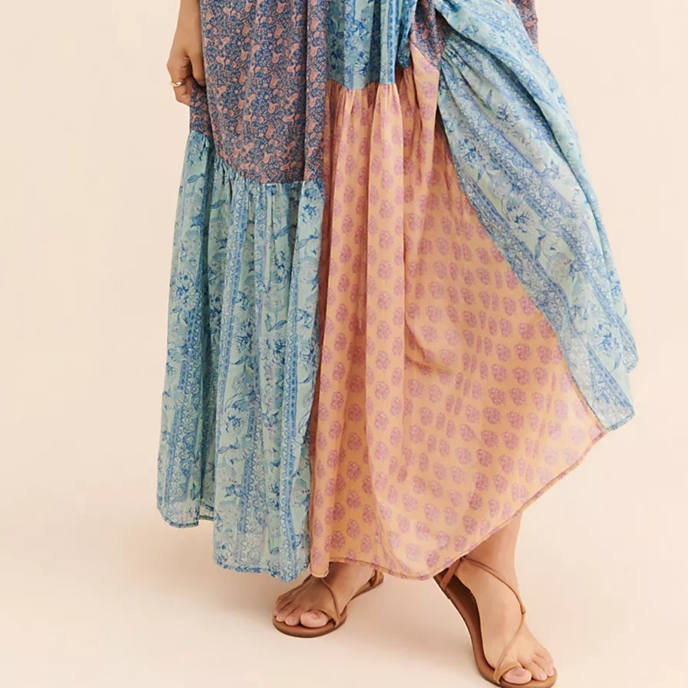 Free People Blue and Pink Maxi Dress - Picture 6 of 8